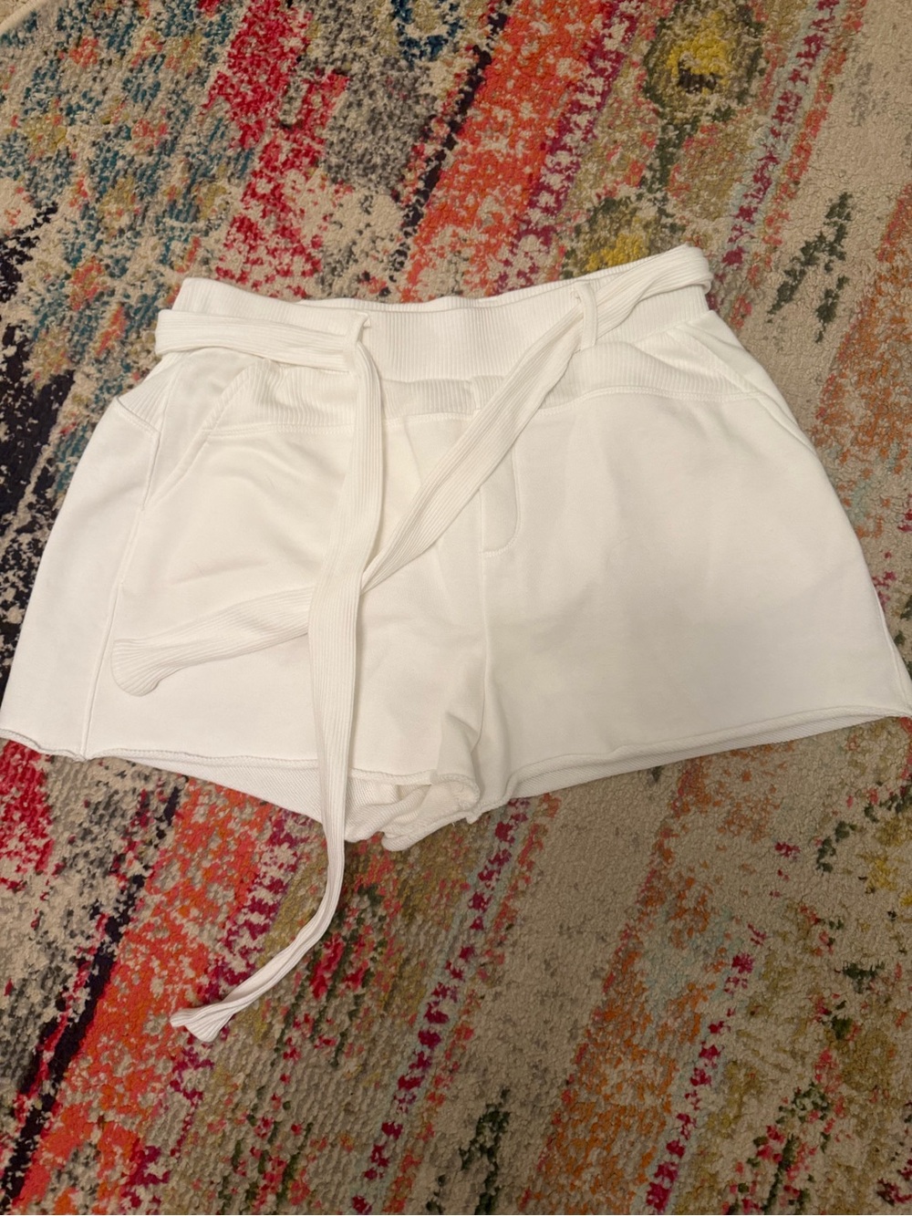 Splendid Eco White Women’s High-Waist Tie-Waist Shorts